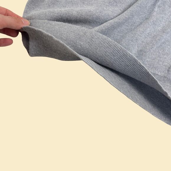 Vintage 80s/90s Jantzen vest, size L grey 1980s v-neck knit sleeveless pullover - Picture 6 of 8